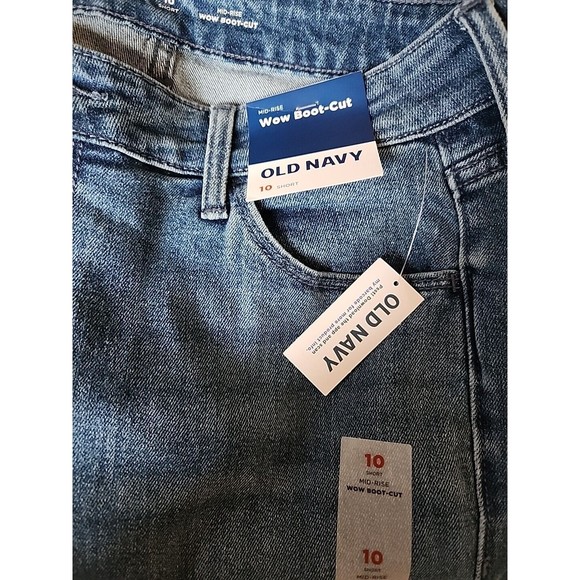 Old Navy WOW Bootcut Jeans Womens 10 Short Blue Medium Wash Stretch NEW - Picture 8 of 10